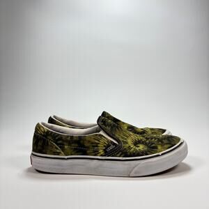 Vans Classic Slip On Green Tie Dye Canvas Skate Shoes 507698 Youth Boys Size 6